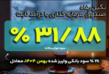 سود واریز شده بهمن 1404 | صندوق سرمایه گذاری نگین رفاه